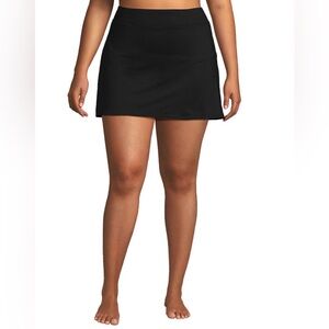 Lands End Chlorine Resistant Tummy Control Swim Skirt Bottoms Skort Plus Size 26